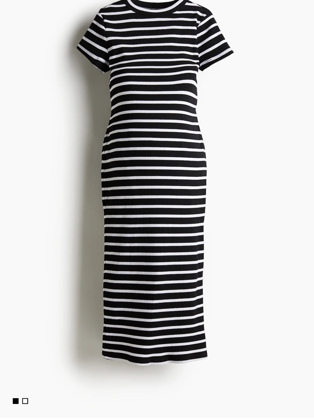 H&M MAMA RIBBED T-SHIRT DRESS maternity